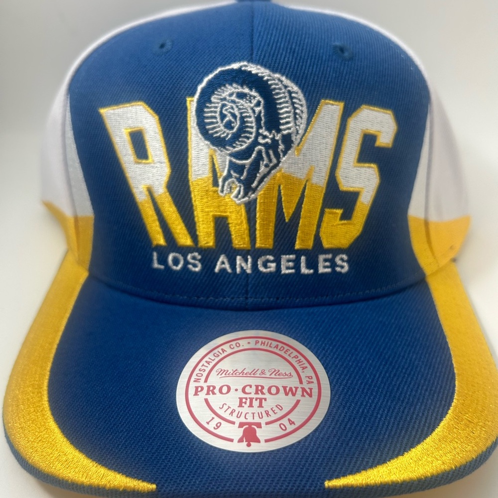 Mitchell & Ness Los Angeles Rams Blue and Yellow Cap